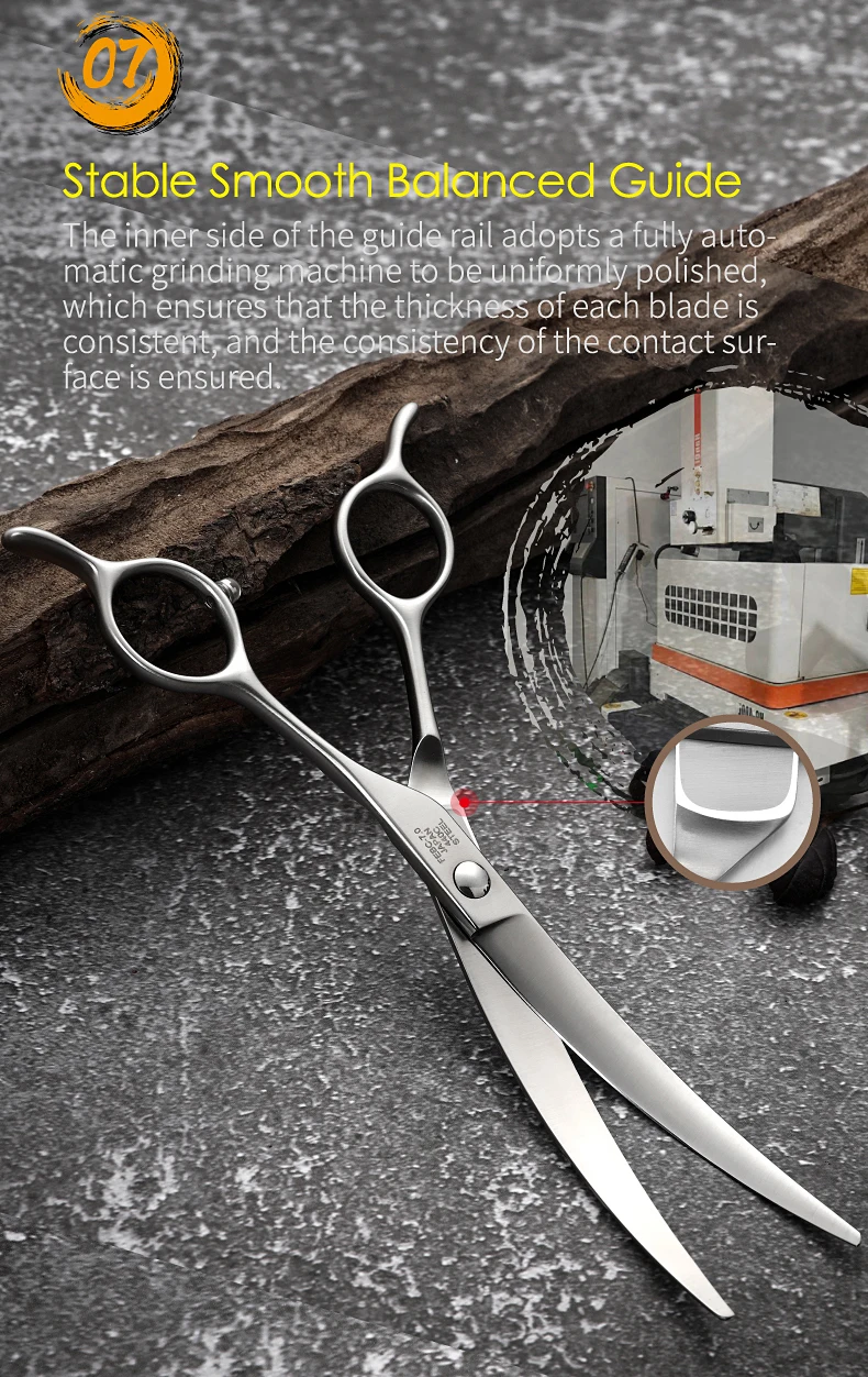 Fenice Big Super Curved Scissors 45° 6/6.5/7/7.5inch Pet Dog Grooming Scissors Pets Hair Curved Shears ножницы Tijeras Tesoura