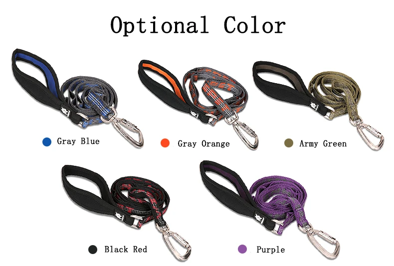 TRUELOVE Pet Leash Carabiner Traction Rope 3M Reflective Pull-resistant Nylon Webbing Big and Ferocious Dog Dedicated out YL1832