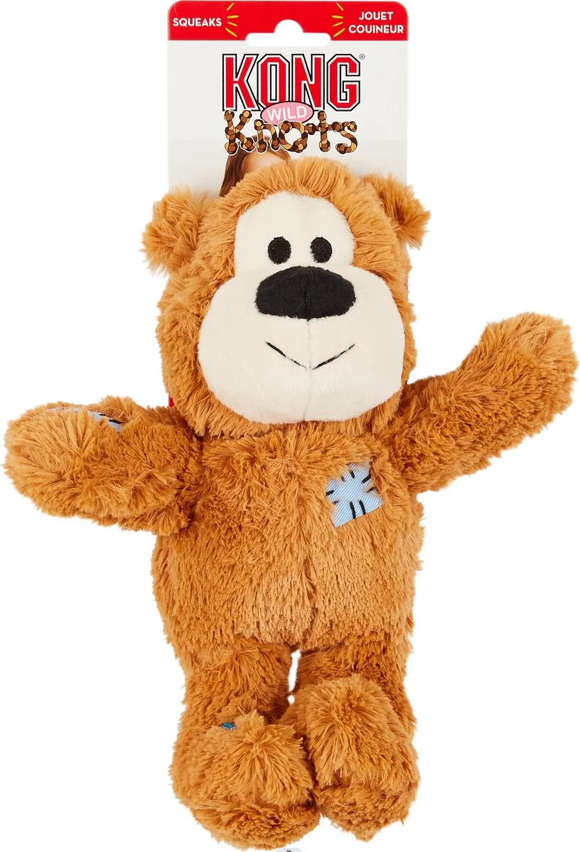 KONG Wild Knots Bear Dog Toy, Color Varies Random