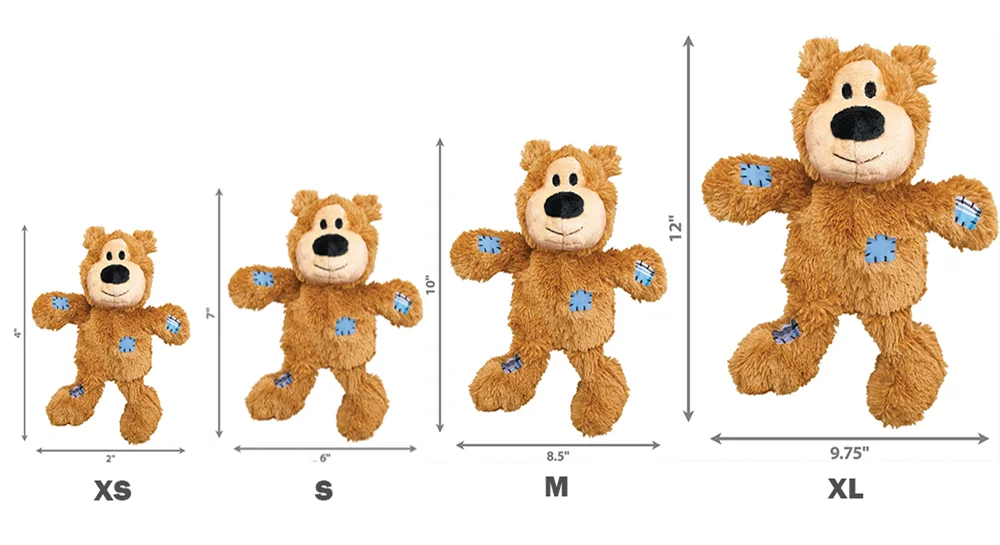 KONG Wild Knots Bear Dog Toy, Color Varies Random