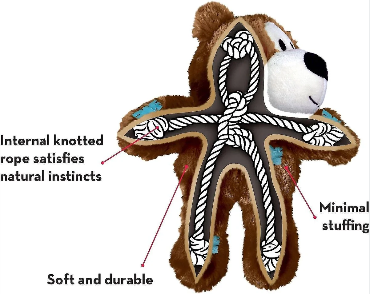KONG Wild Knots Bear Dog Toy, Color Varies Random