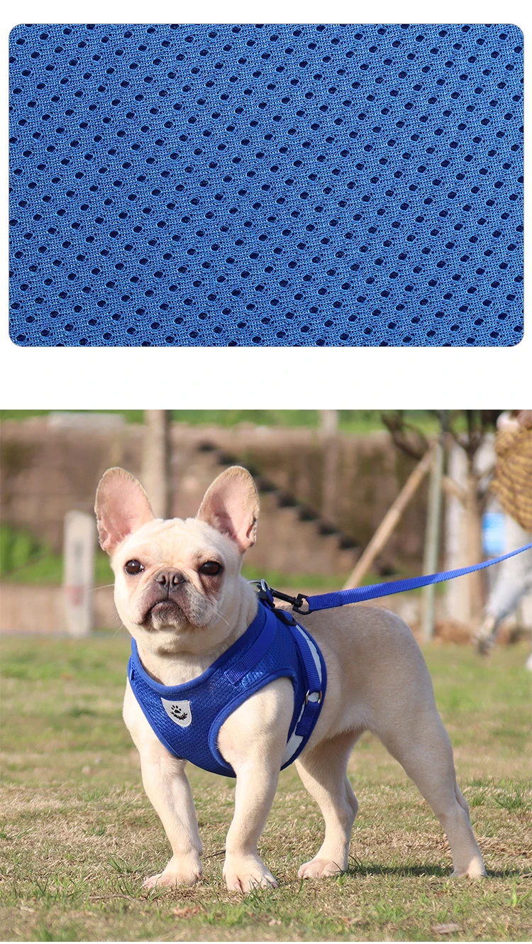 Dog Harness Leash Bulldog Vest Style Summer Reflective Puppy Harnesses Teddy Pet Supplies Breathable Rope Small Dog Collar Corgi
