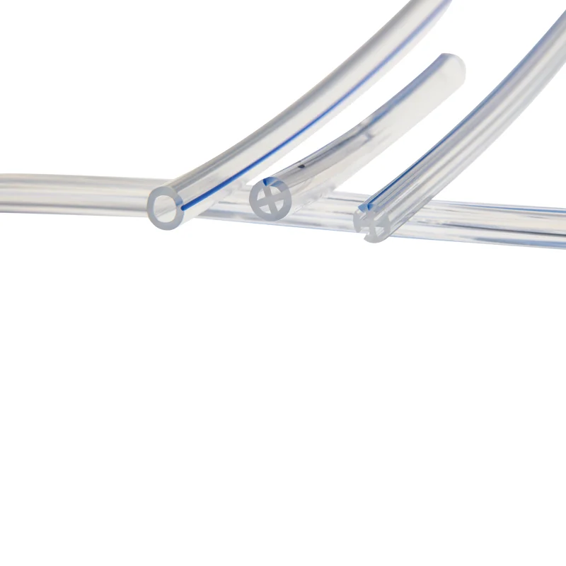Canack 10pcs Pet Animal 100% Medical Silicone Round Channel Fluted Drains with Trocar