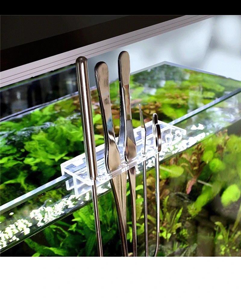 Aquarium Scissor Tools Fish Tank Tweezer Plants Wave Scissors Grass Stainless Cleaning Tools Storage Holder Aquarium Accessories
