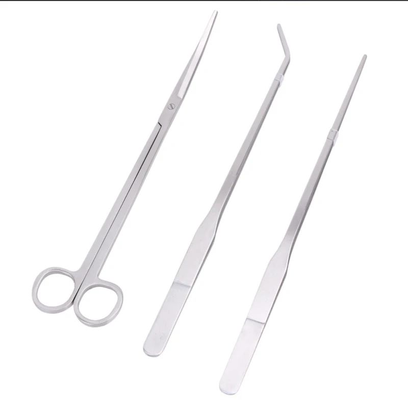 Aquarium Scissor Tools Fish Tank Tweezer Plants Wave Scissors Grass Stainless Cleaning Tools Storage Holder Aquarium Accessories