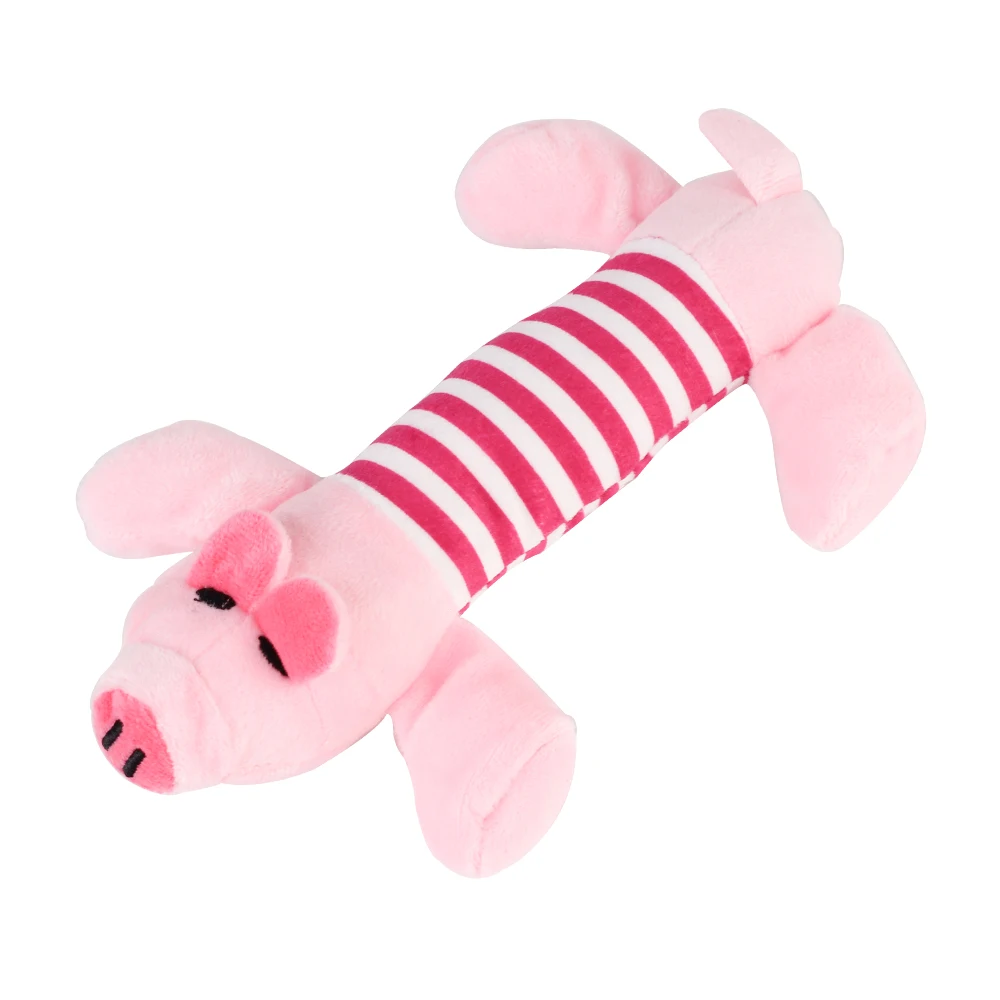 Fit for All Pets Dog Cat Fleece Toys Popular Squeak Chew Sound Dolls Elephant Duck Pig Pet Funny Plush Toys