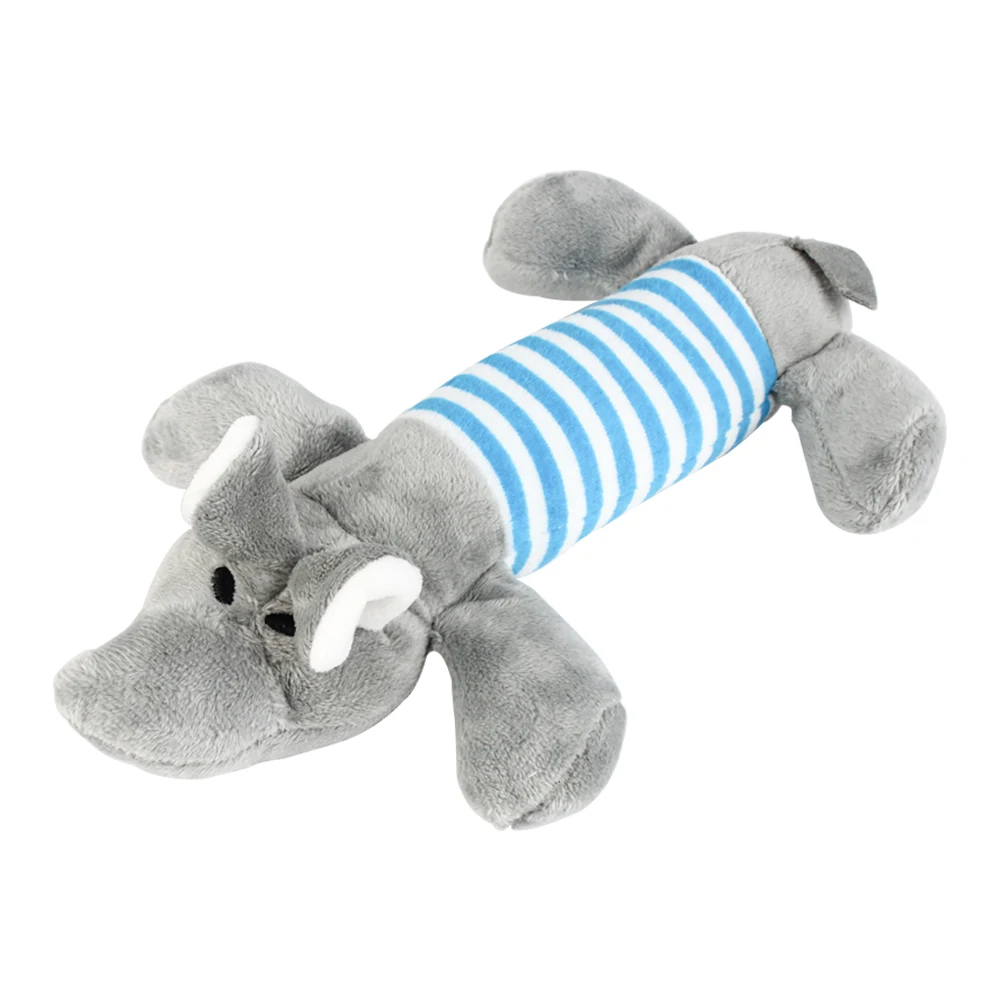 Fit for All Pets Dog Cat Fleece Toys Popular Squeak Chew Sound Dolls Elephant Duck Pig Pet Funny Plush Toys
