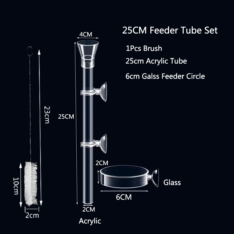 Acrylic Aquarium Feeder Tube Dish Transparent Fish Tank Shrimp Snail Shrimp Food Feeder Bowl Aquarium Feeding Accessories