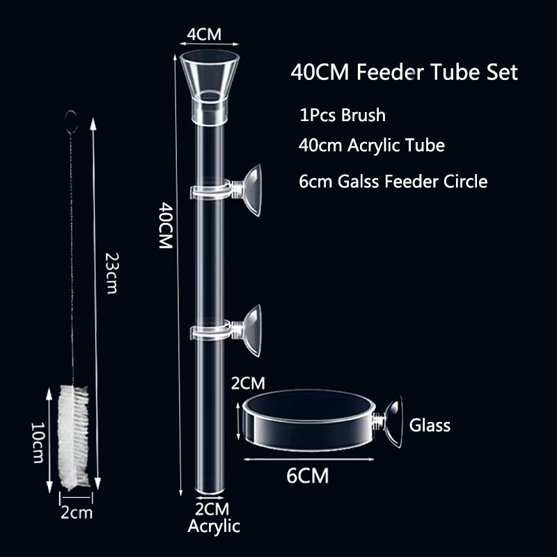 Acrylic Aquarium Feeder Tube Dish Transparent Fish Tank Shrimp Snail Shrimp Food Feeder Bowl Aquarium Feeding Accessories
