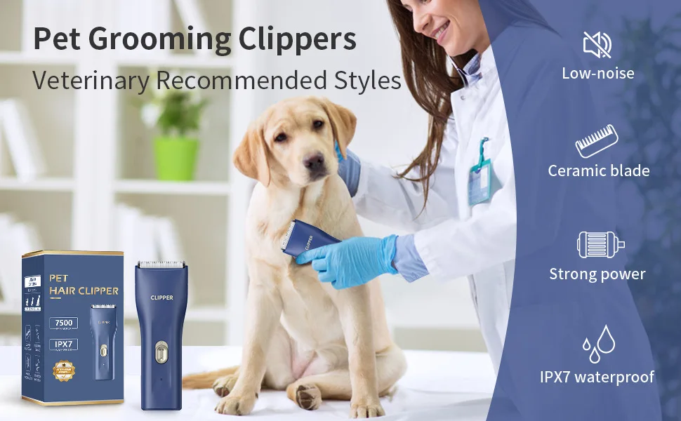 Small Dog Hair Clipper Electric Grooming Trimmer for Pets USB Rechargeable Cat Shaver Animals Haircut Machine waterproof