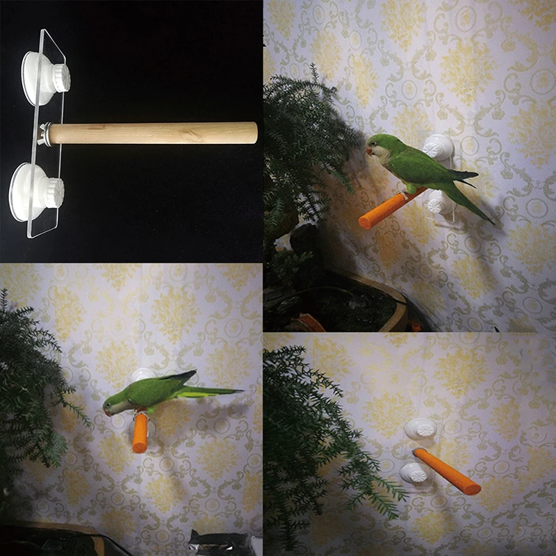 1/2ps Parrot Pet Raw Standing Stick Wood Hanging Stand RackToy Sticksstand Parakeet Branch Perches ForBird Cage Bar Pet Supplies
