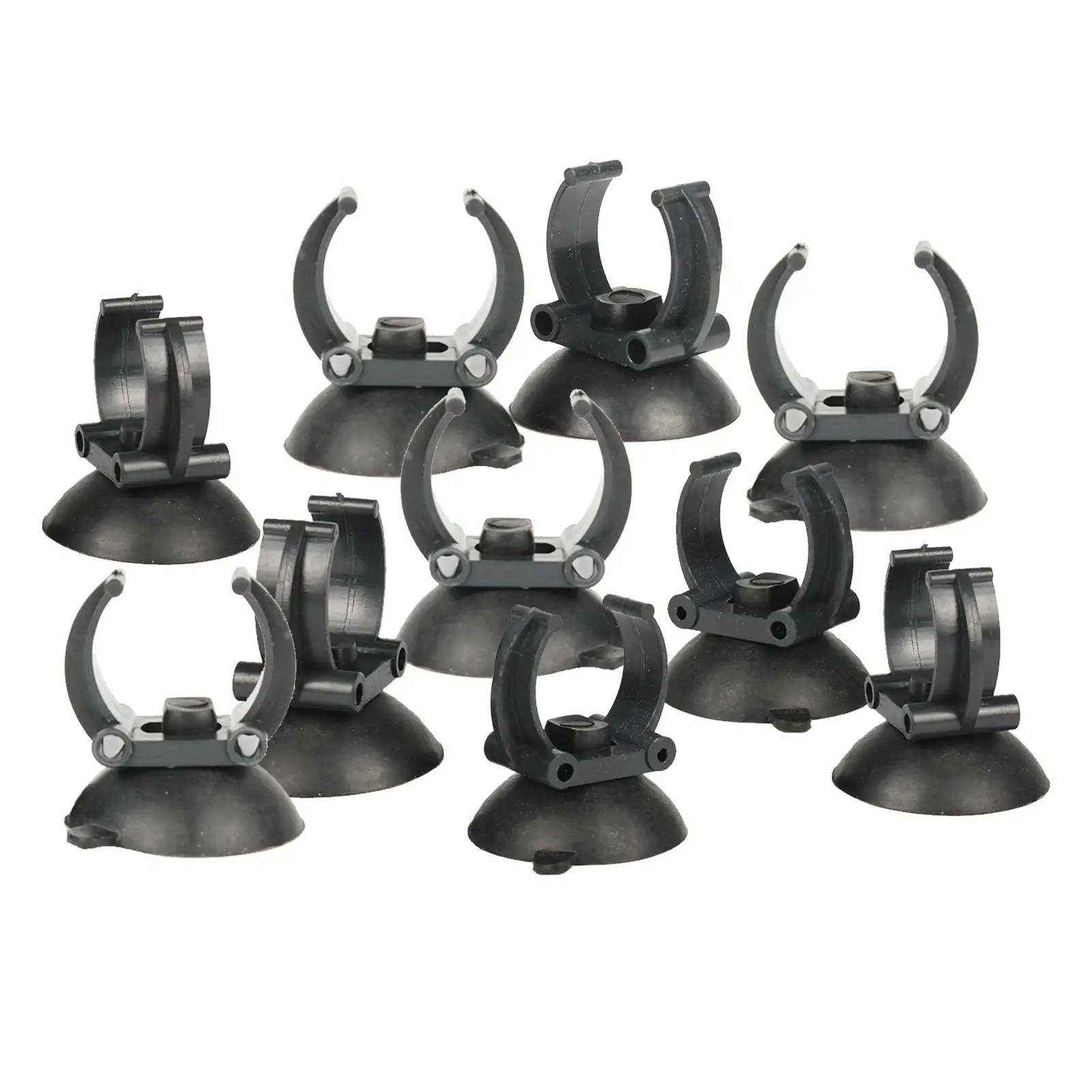 10 Pieces Aquarium Suction Cups Fixing Clip 35mm Diameter Heater Tube Holder Clamps for Fish Tank Accessories Black