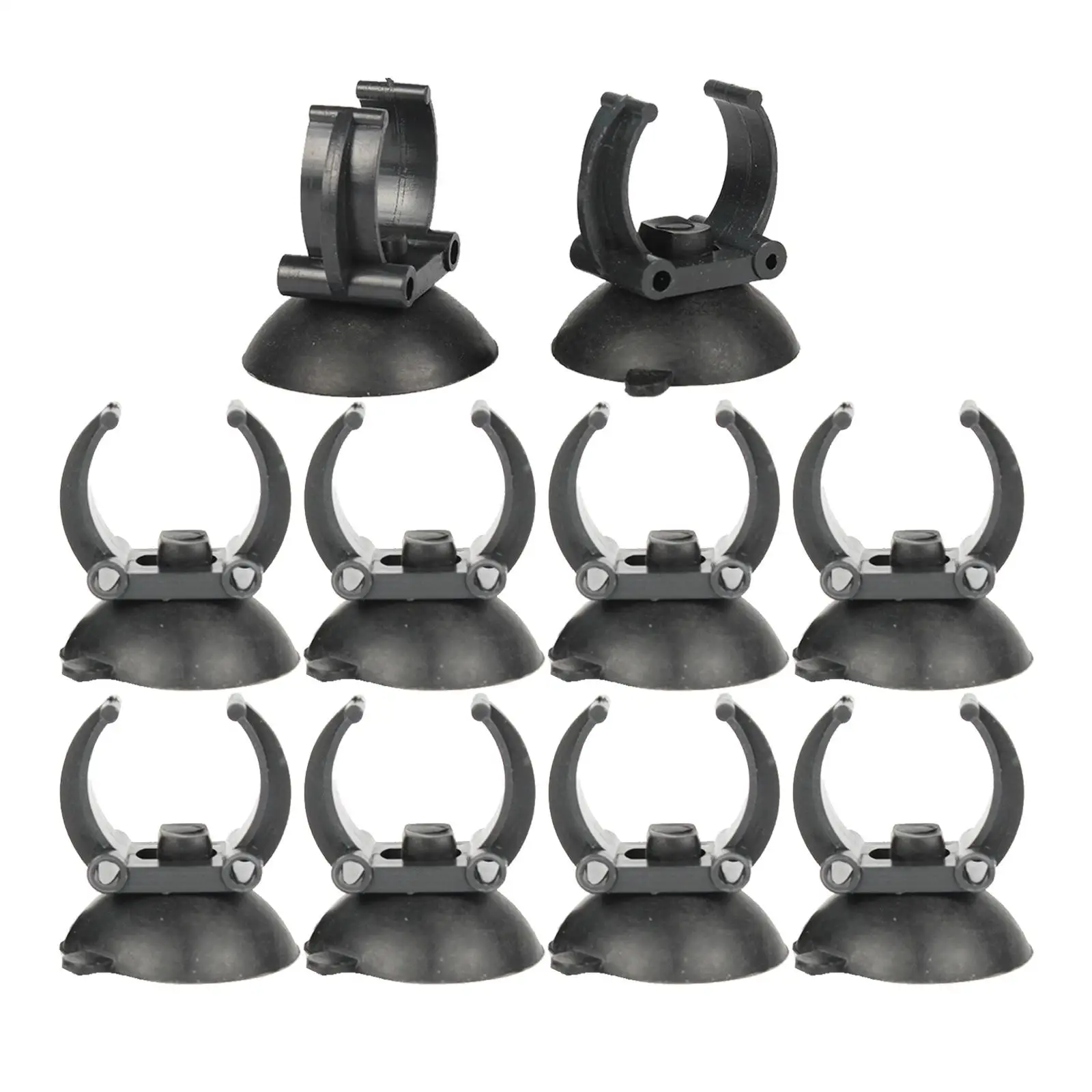 10 Pieces Aquarium Suction Cups Fixing Clip 35mm Diameter Heater Tube Holder Clamps for Fish Tank Accessories Black