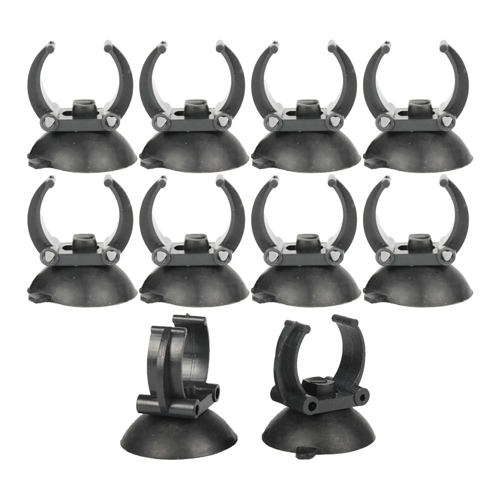 10 Pieces Aquarium Suction Cups Fixing Clip 35mm Diameter Heater Tube Holder Clamps for Fish Tank Accessories Black