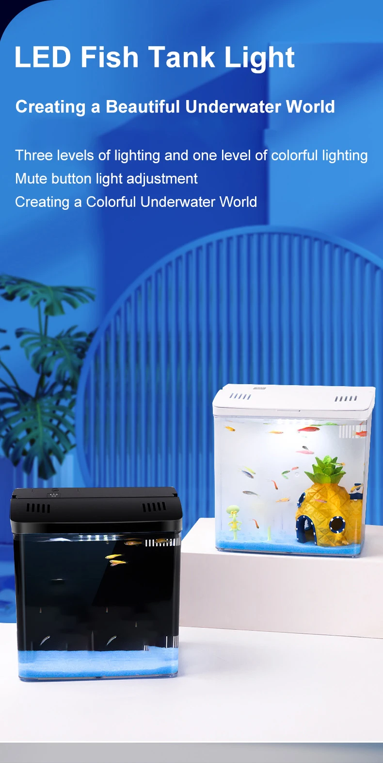 Fish Tank Living Room Small Mini Douyu Tank Household Tabletop Ecological Tank Self Circulating Back Filter Goldfish Tank