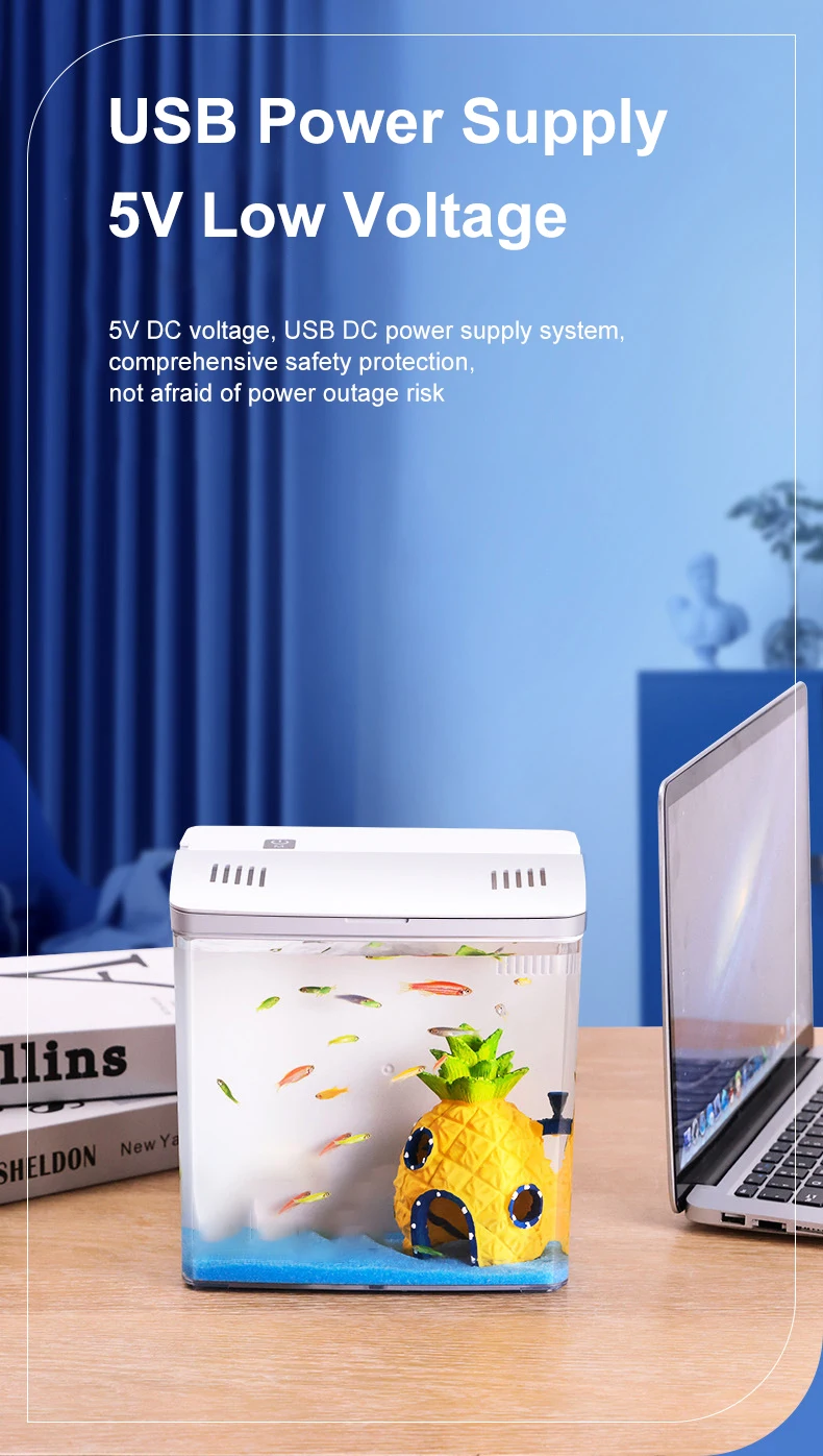 Fish Tank Living Room Small Mini Douyu Tank Household Tabletop Ecological Tank Self Circulating Back Filter Goldfish Tank