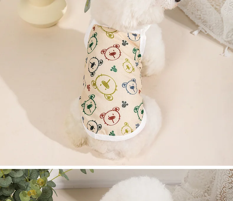 Dog Clothes Sling Slim Spring/Summer Japanese and Korean Pet Cats Breathable and Comfortable Tank Top Clothing Supplies