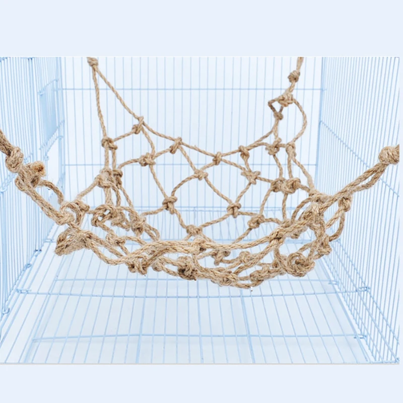 Parrot Swing Rope Birds Hanging Climbing Net With Hook Hammock Birds Stand Ladder Birds Chewing Playing Gym Hamster Rabbit Toys