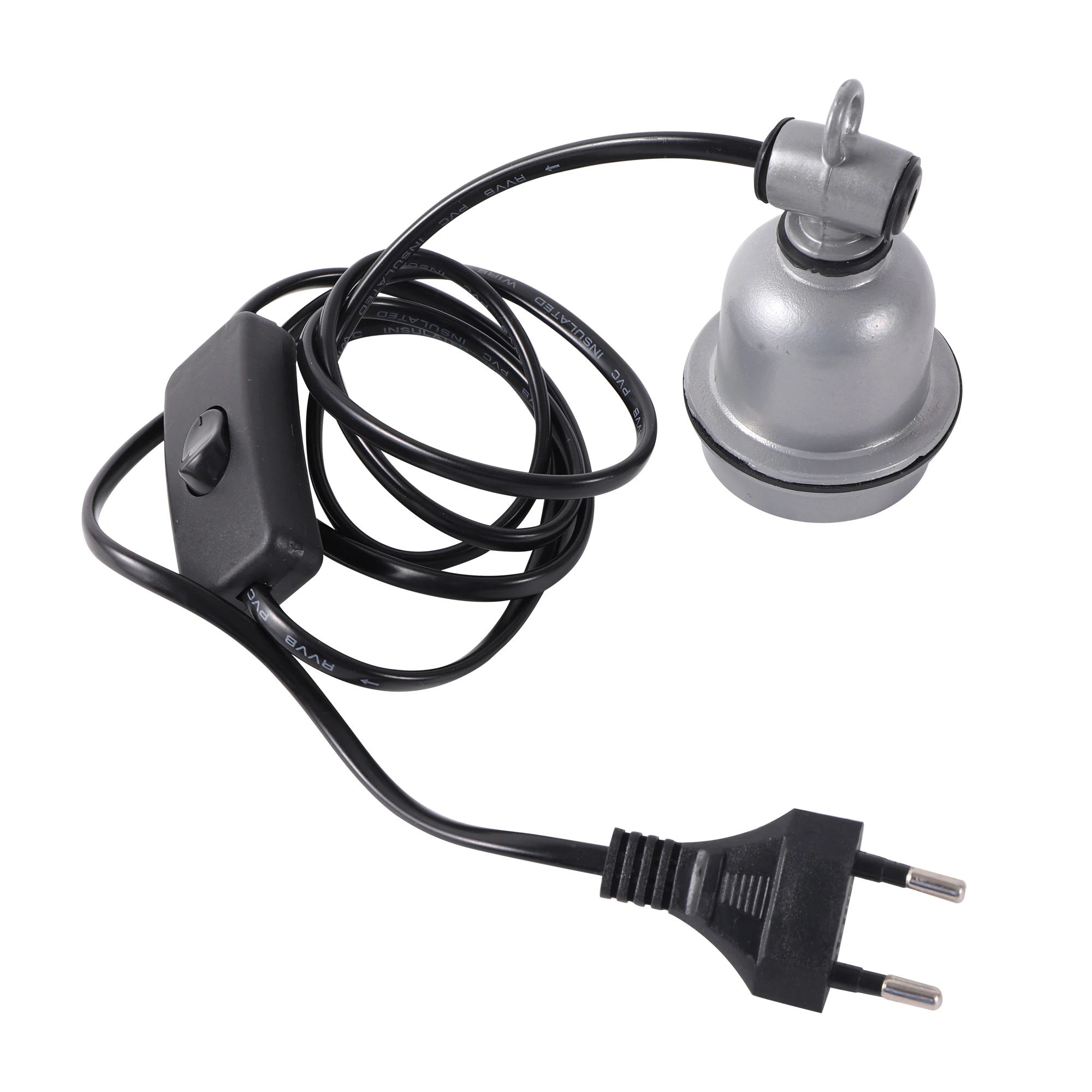 E27 Heating Lamp Holder & Power Cord Switch Crawling Pet lizard tortoise Piglet Chicken Brooder Heating Spiral Light Socket 1Pc