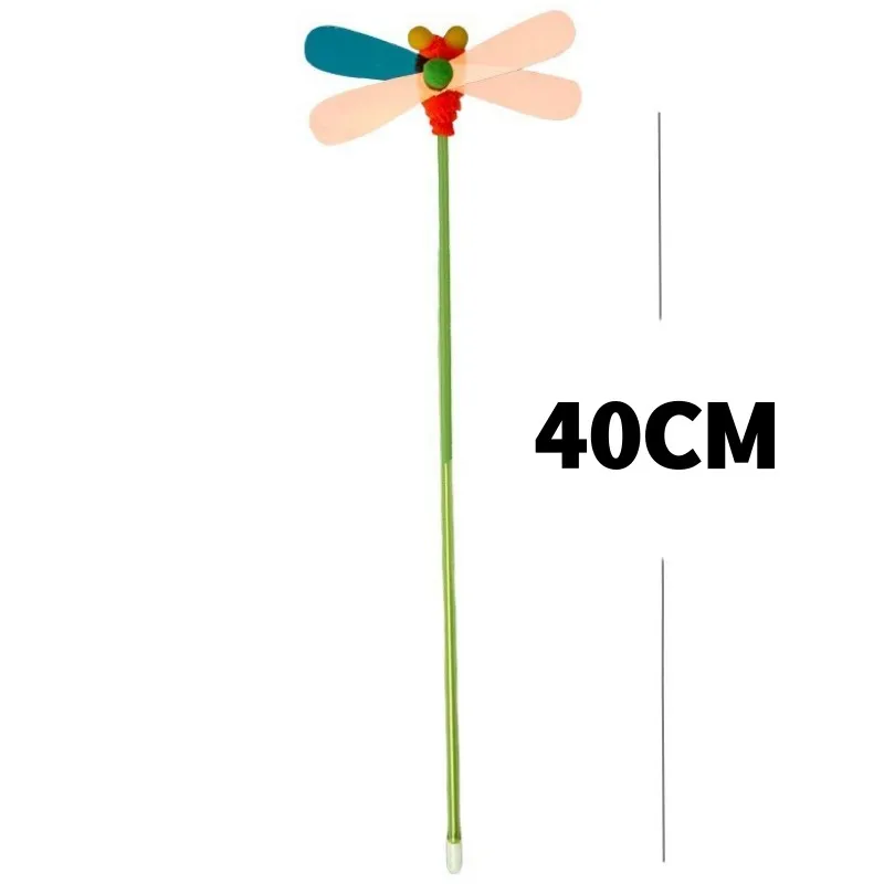 Cat Toy Feather Cats Sticks Feather Sequin Cat Toys Interactive Durable Kitten Teaser Stick Funny Butterfly Toys for Cats Tease