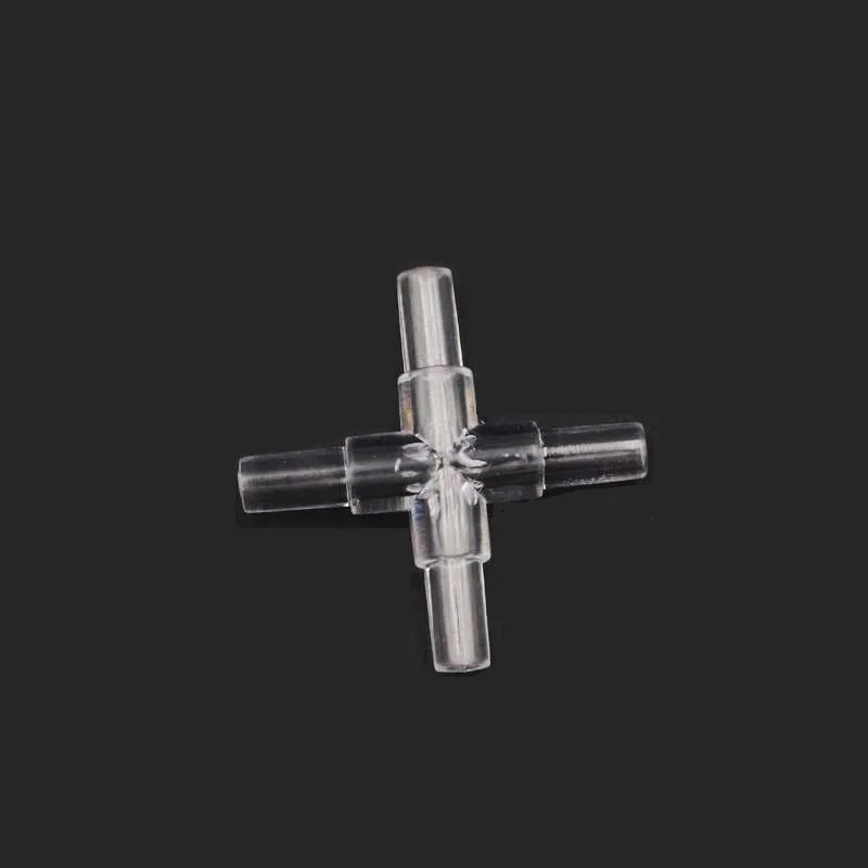 10PCS 4mm Aquarium Airline Tubing Connectors Plastic Inline Valve Hoses Joints Tee/Cross/Elbow/Y Shaped Air Pump Accessories