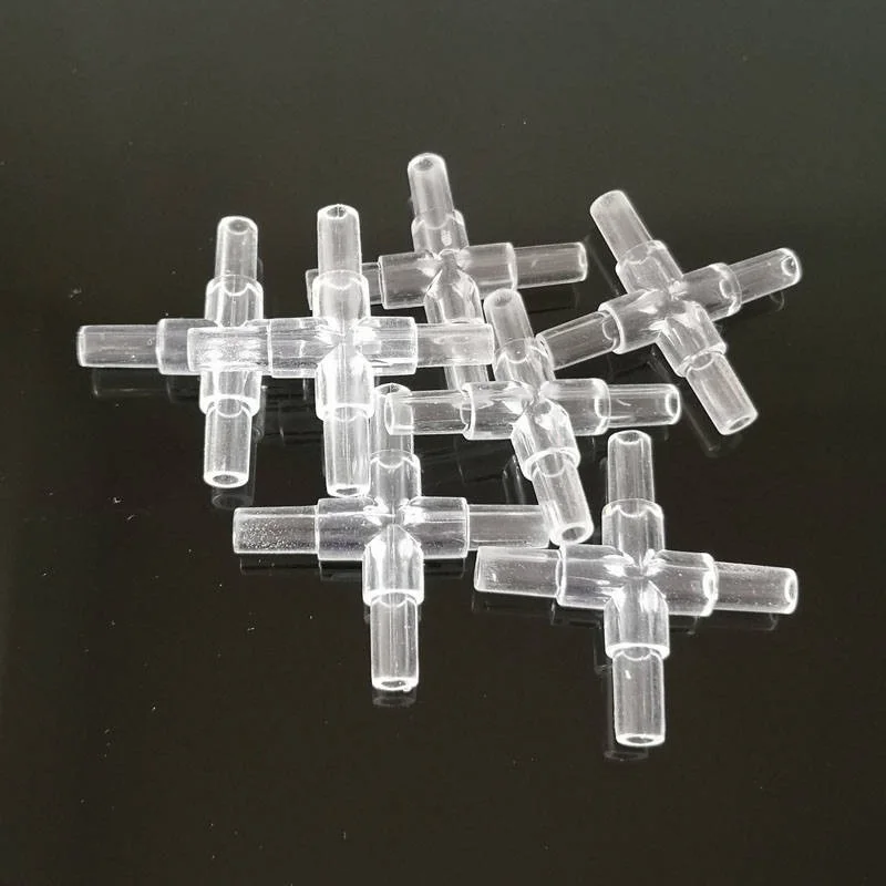 10PCS 4mm Aquarium Airline Tubing Connectors Plastic Inline Valve Hoses Joints Tee/Cross/Elbow/Y Shaped Air Pump Accessories