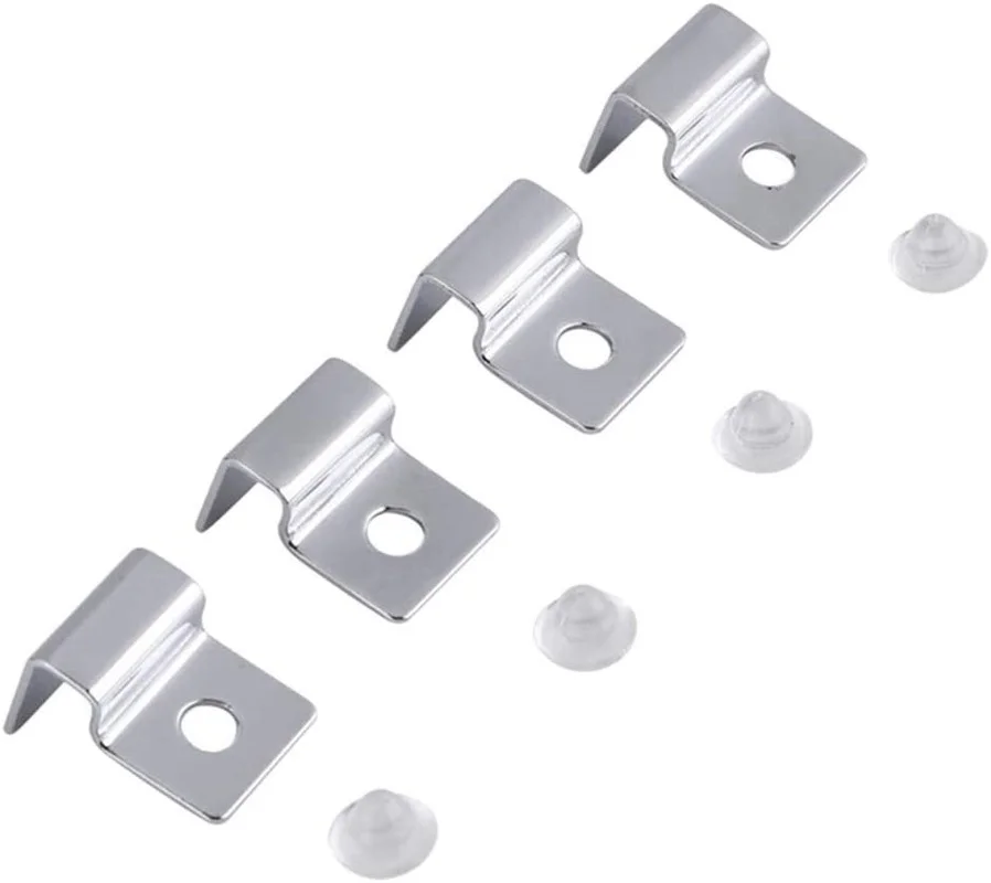 4Pcs/lot Aquarium Accessories Stainless Steel Fish Tank Glass Cover Support Non-Slip Holders Universal Lid Clips 5-19mm