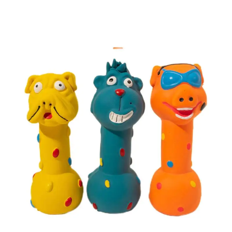 Squeaky Dog Rubber Toys Bite Resistant Dog Latex Chew Toy Animal Shape Puppy Sound Toy Pet Supplies For Small Medium Large Dog