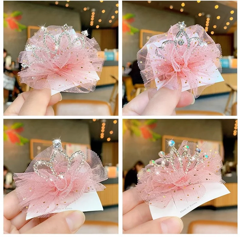 Dog Cat Pet Hair Clip Cute Lace Princess Crown Wedding Birthday Party Photography Decoration Pet Supplies New Year Gift