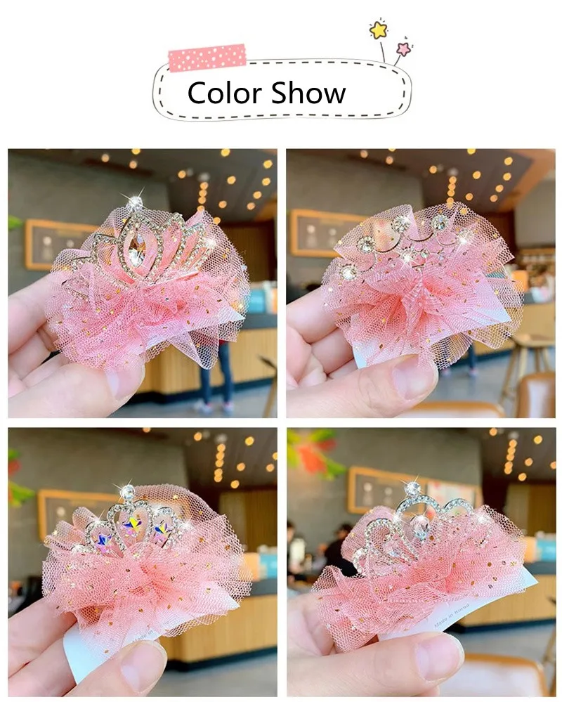 Dog Cat Pet Hair Clip Cute Lace Princess Crown Wedding Birthday Party Photography Decoration Pet Supplies New Year Gift