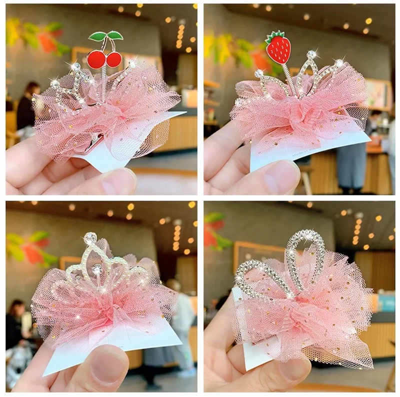Dog Cat Pet Hair Clip Cute Lace Princess Crown Wedding Birthday Party Photography Decoration Pet Supplies New Year Gift
