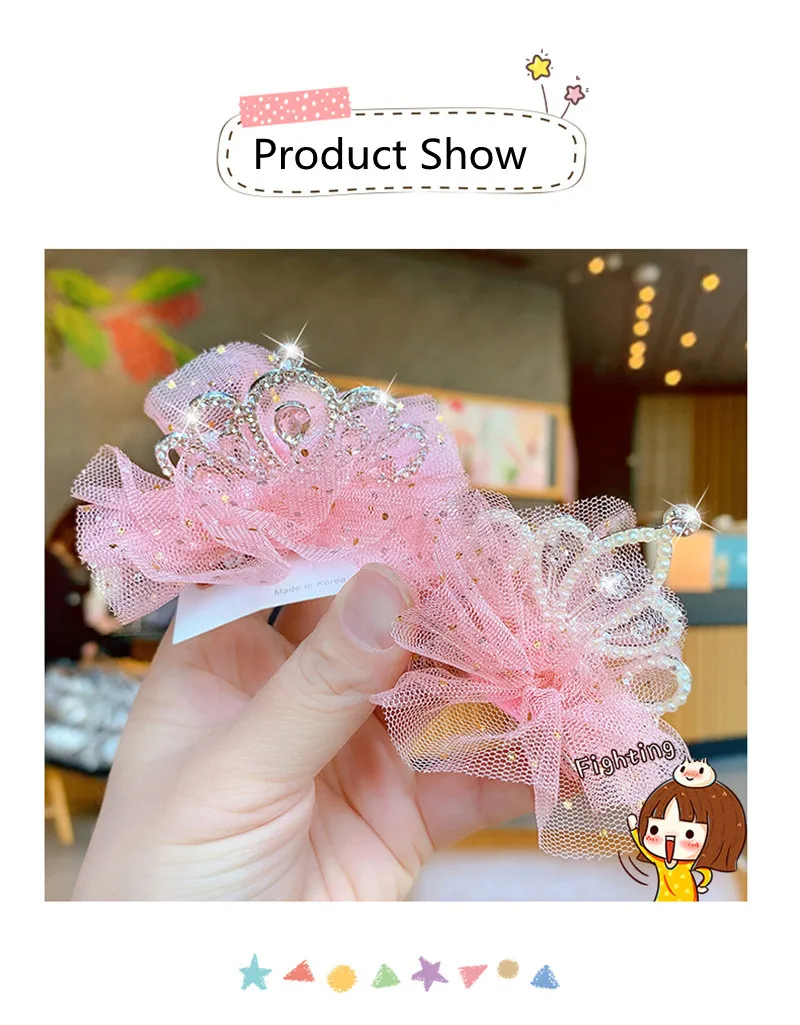 Dog Cat Pet Hair Clip Cute Lace Princess Crown Wedding Birthday Party Photography Decoration Pet Supplies New Year Gift