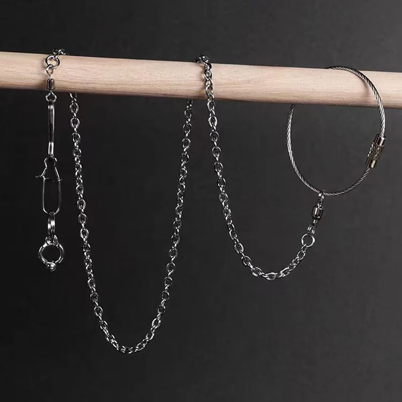 Stainless Steel Bird foot Chain Parrot Anti-flying Traction Rope Bird Feet Bracelet Alloy Foot Ring Pet Bird Training Leash