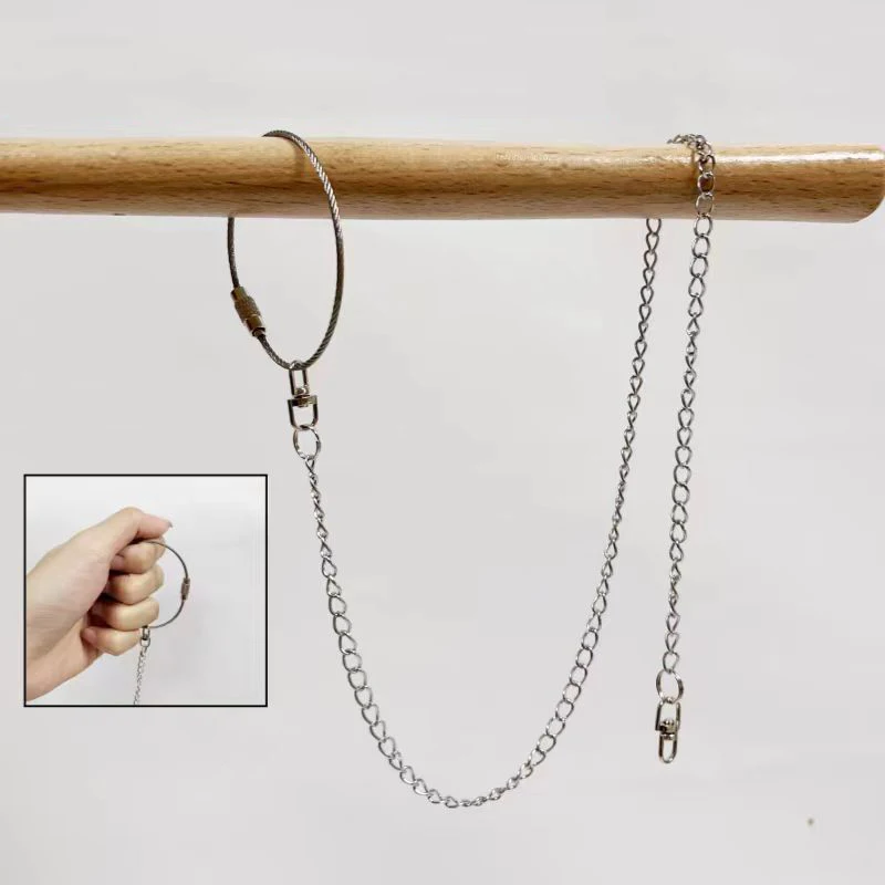 Stainless Steel Bird foot Chain Parrot Anti-flying Traction Rope Bird Feet Bracelet Alloy Foot Ring Pet Bird Training Leash