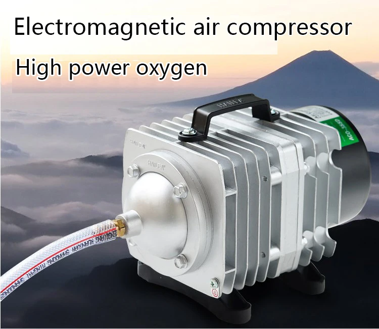 220V Hailea ACO-208 308 318 Electromagnetic Air Compressor Portable Koi Fish Tank Bubble Aquarium Air Pump Pond Aerator
