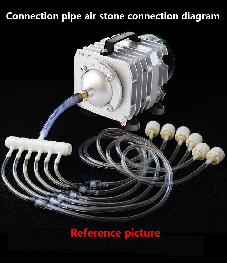 220V Hailea ACO-208 308 318 Electromagnetic Air Compressor Portable Koi Fish Tank Bubble Aquarium Air Pump Pond Aerator