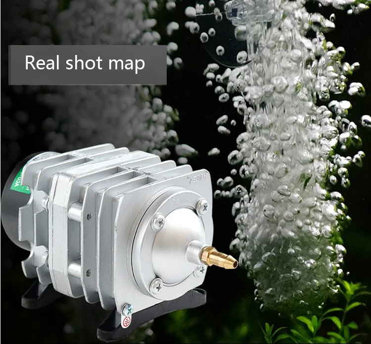 220V Hailea ACO-208 308 318 Electromagnetic Air Compressor Portable Koi Fish Tank Bubble Aquarium Air Pump Pond Aerator