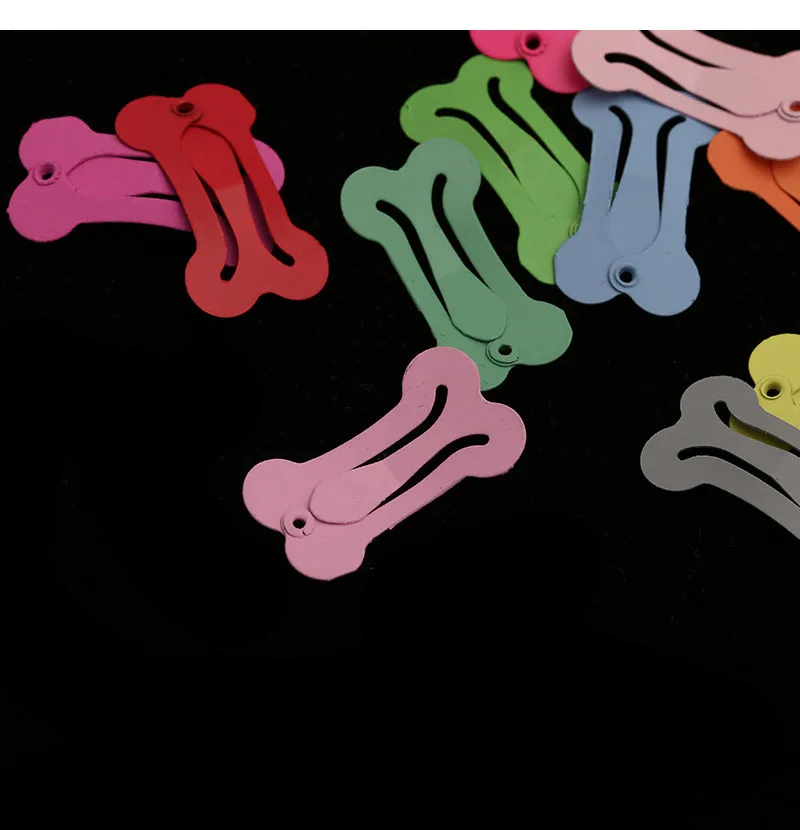 5Pcs/lot Cute Dog Hairpin Colorful Bone Shape Hairpin Pet Small Dogs Hair Clips for Chihuahua Pug Grooming Dog Accessories