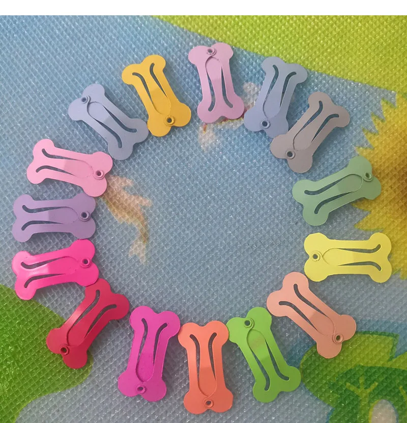 5Pcs/lot Cute Dog Hairpin Colorful Bone Shape Hairpin Pet Small Dogs Hair Clips for Chihuahua Pug Grooming Dog Accessories