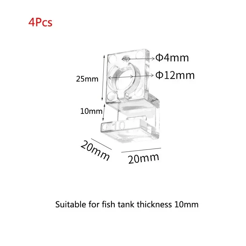 Acrylic Aquarium Fish Tank Clips Glass Cover Support Holders Accessories For Aquarium Filter Lamp Stand 5/5.5/6/8/10/12/15mm