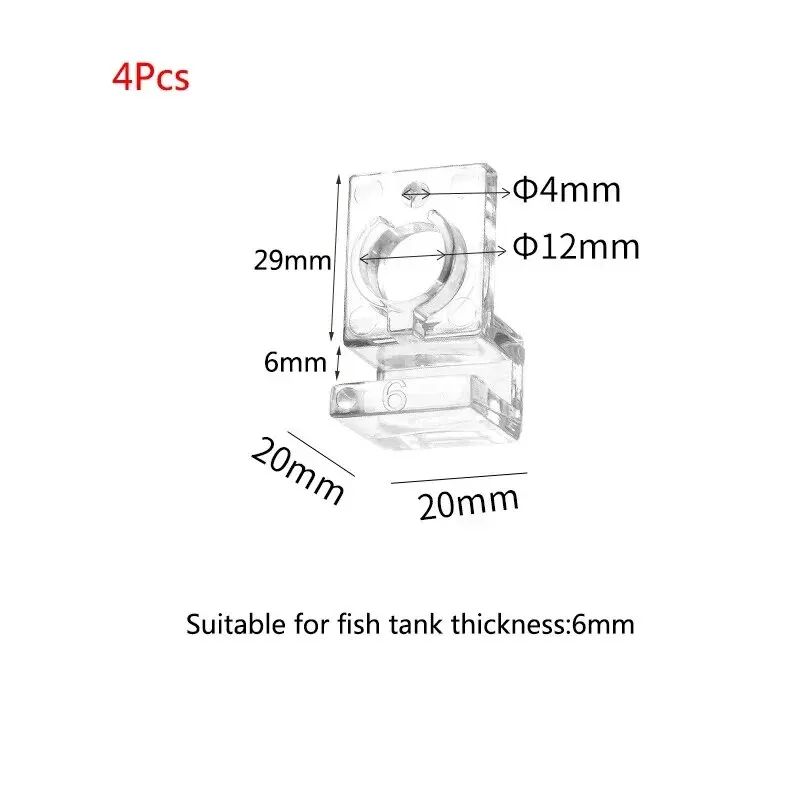 Acrylic Aquarium Fish Tank Clips Glass Cover Support Holders Accessories For Aquarium Filter Lamp Stand 5/5.5/6/8/10/12/15mm