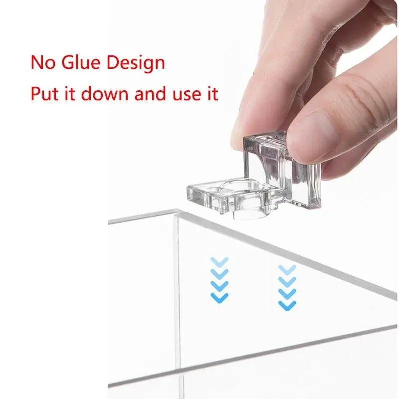 Acrylic Aquarium Fish Tank Clips Glass Cover Support Holders Accessories For Aquarium Filter Lamp Stand 5/5.5/6/8/10/12/15mm