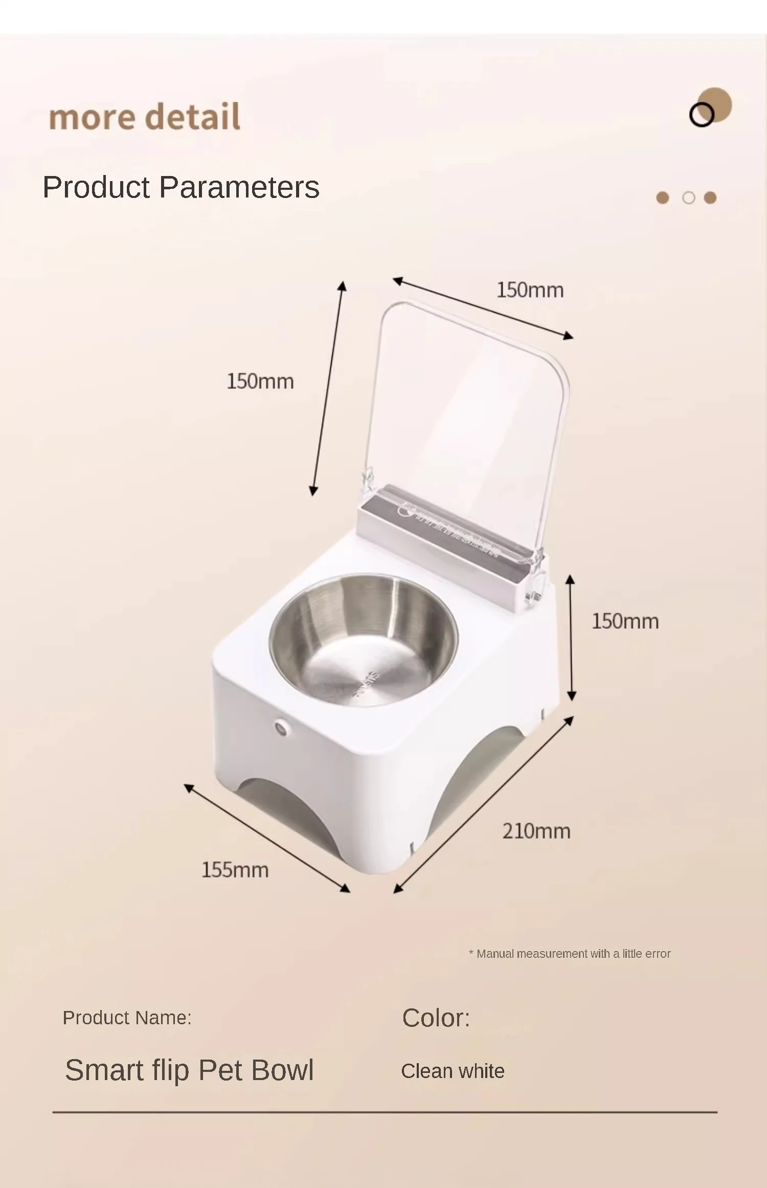 Smart Cat Bowl, Neck Protection, Ceramic Stainless Steel with Lid Cat Food Bowl, Infrared Sensor Auto Open Cover Smart Feeder