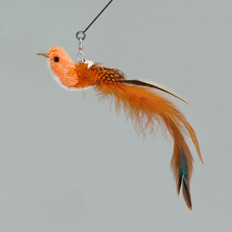 Handfree Bird/Feather Cat Wand with Bell Cat Toys Interactive Powerful Suction Cup for Cats Kitten Hunting Exercise Pet Products
