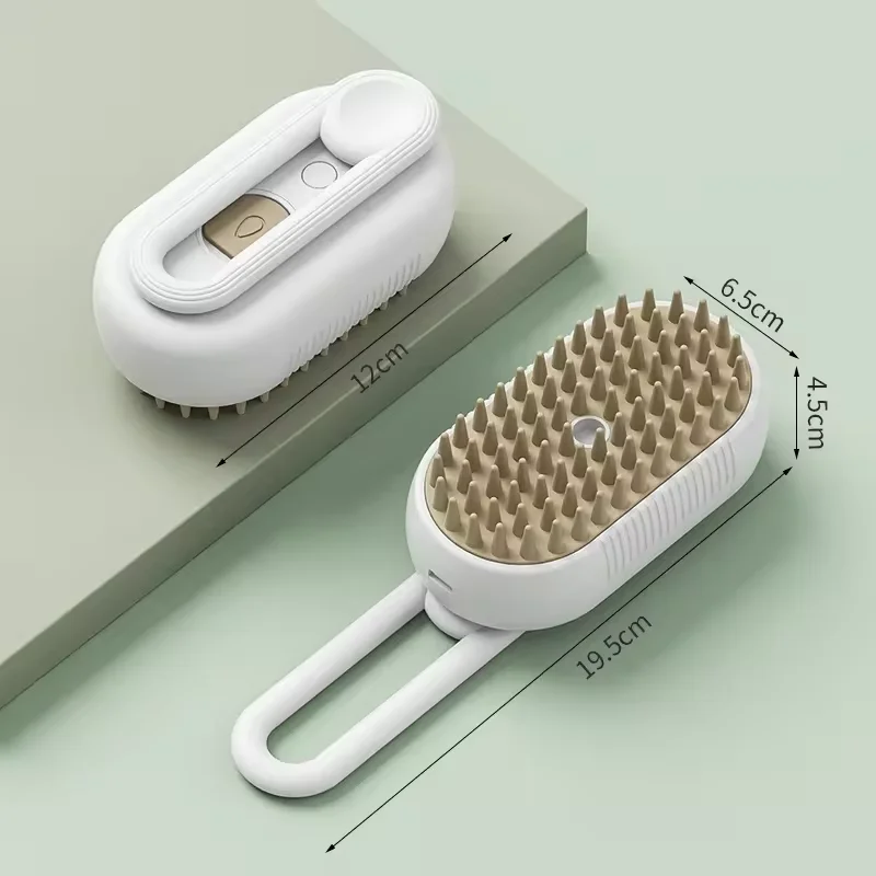 3-in-1 Dog Hair Brush Cat Hair Brush Electric Pet Cleaning Brush Steam Spray Brush Massage Hair Removal Comb Anti Flying Brush