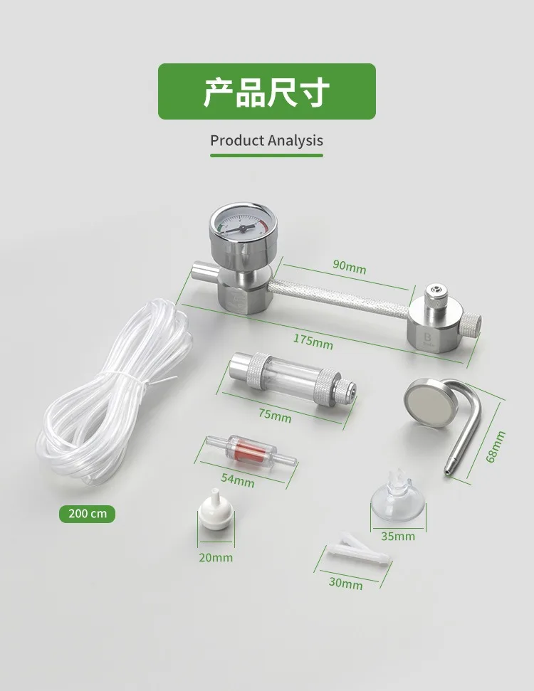 Aquarium DIY CO2 Generator System Kit CO2 Generator Bubble Counter Diffuser with Solenoid Valve for Aquatic Plant Growth Supplie