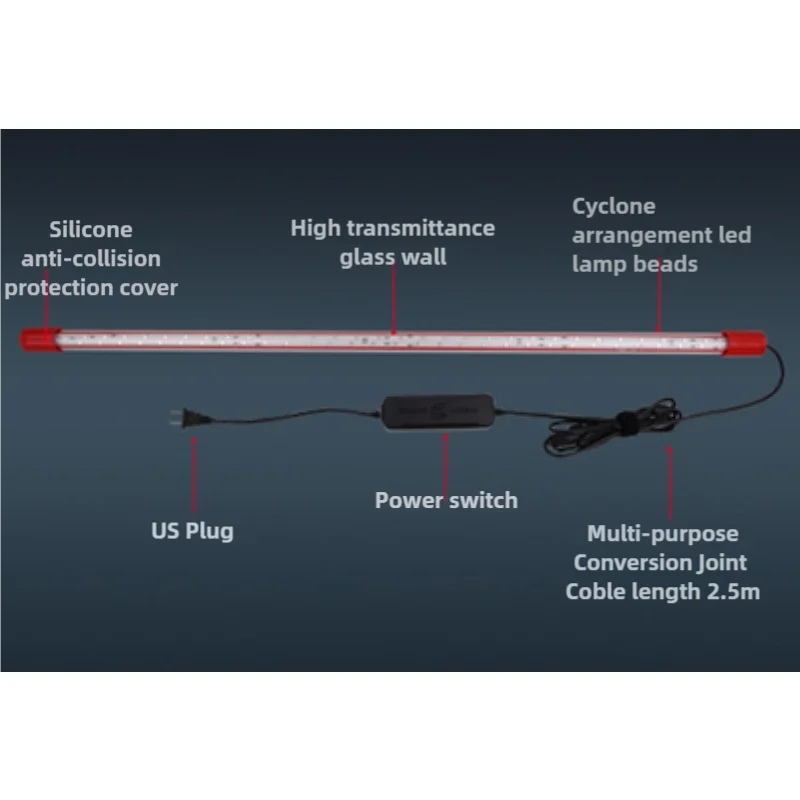 Mayin Super Colour Arowana Brightening Lamp IP68 Waterproof Submersible Aquarium Fish Tank LED Light 26-172CM