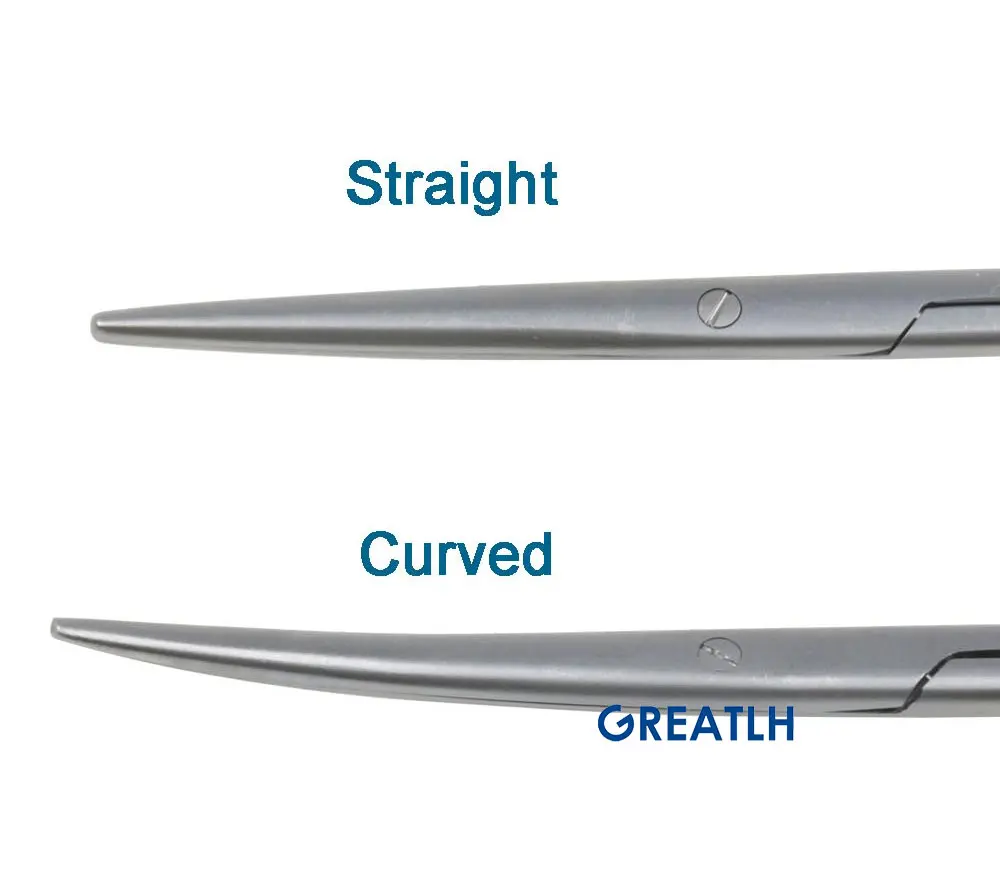 1pcs Autoclavable Tissue Scissors Stainless Steel Golden Handle Blunt Scissors Straight Head Curved Head Surgical Scissors