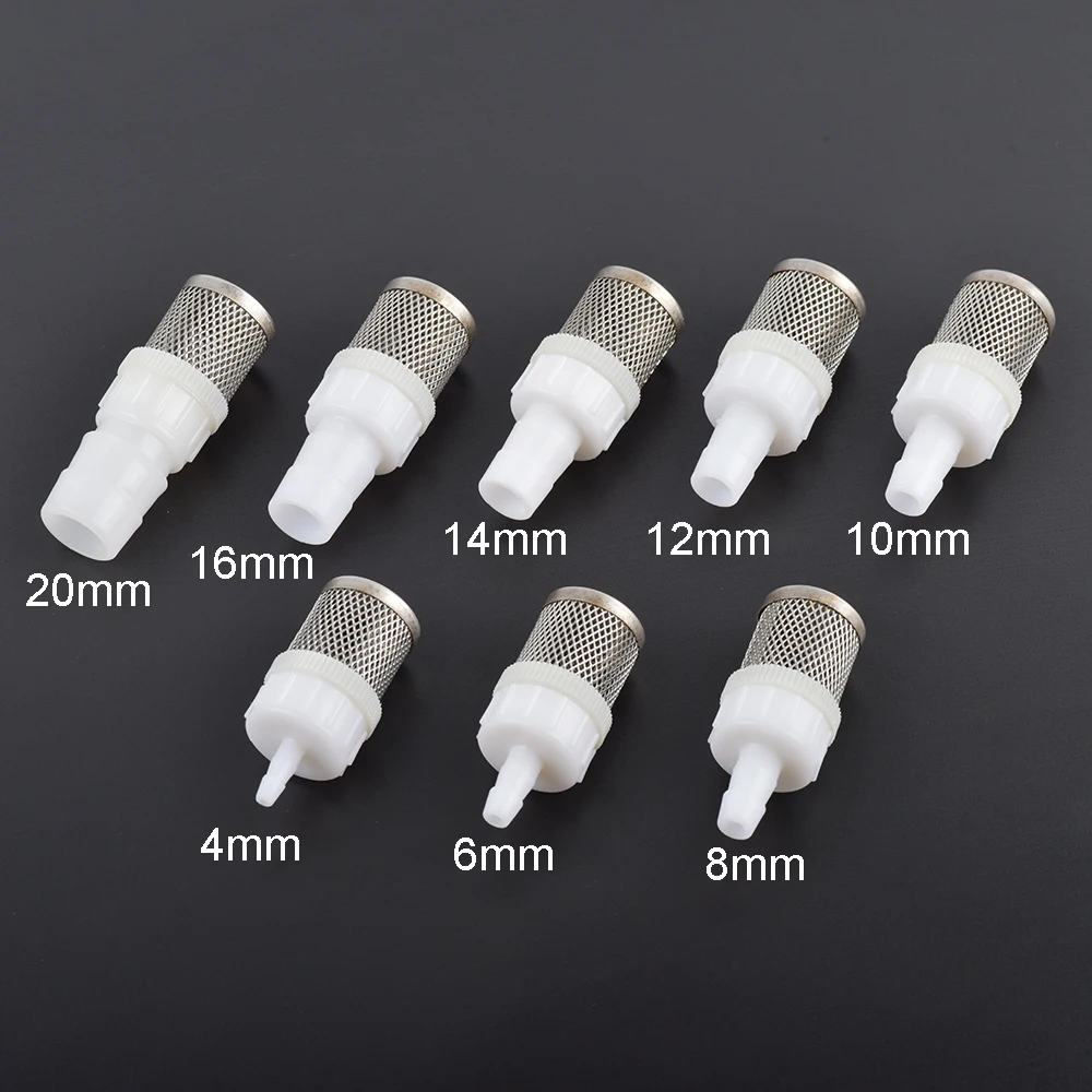 Stainless Steel Mesh Filter 4mm 6mm 8mm 10mm 12mm 14mm 16mm 20mm Barb Tail 1/2" BSP Garden Irrigation Aquarium