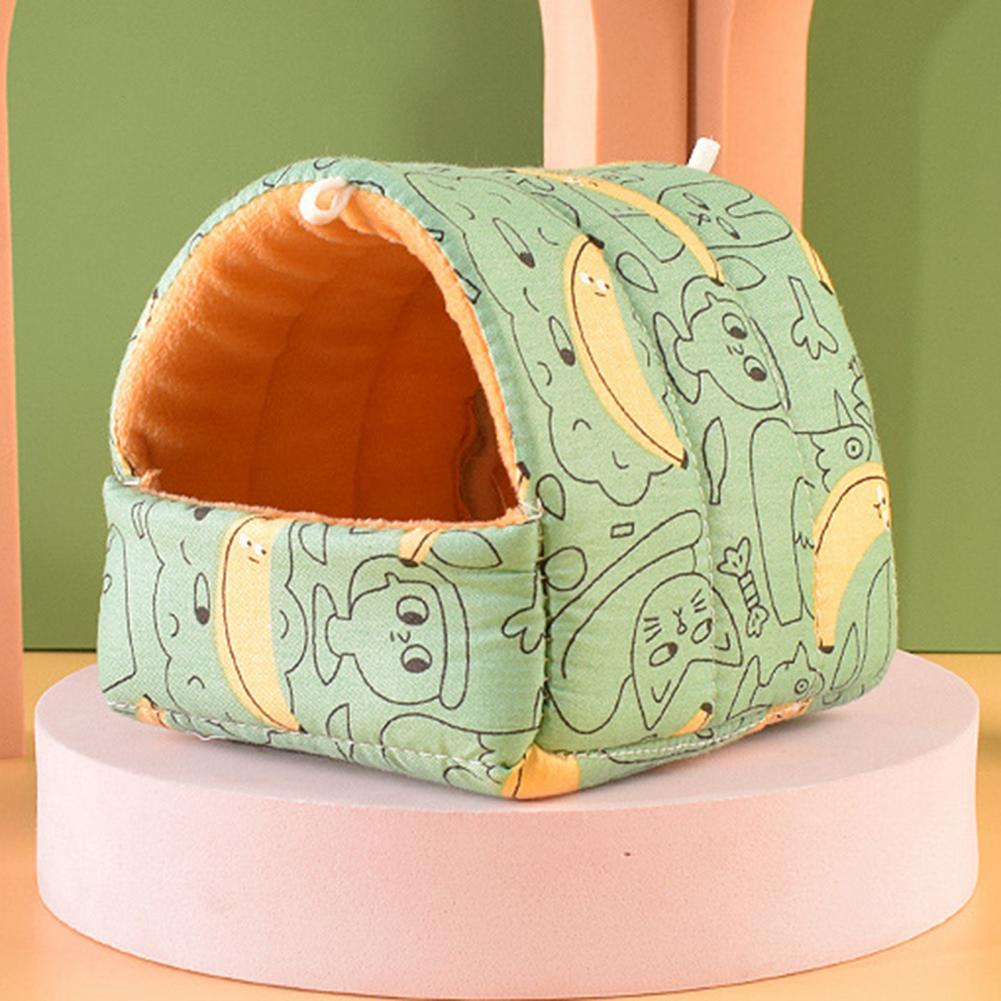 Hamster House Guinea Pig Nest Small Animal Sleeping Bed Winter Warm Cotton Mat Soft Rodent Guinea Pig Rat Squirrel Bed Cages